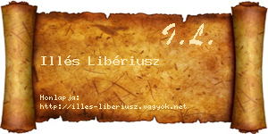 Illés Libériusz névjegykártya